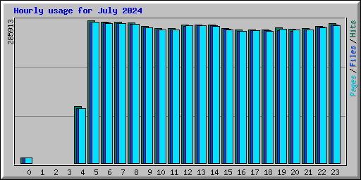 Hourly usage for July 2024